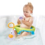 Yookidoo Baby Bath Shower Head - Elephant Water Pump with Trunk Spout Rinser - Control Water Flow from 2 Elephant Trunk Knobs for Maximum Fun in Tub or Sink for Newborn Babies (Blue) - Image 3